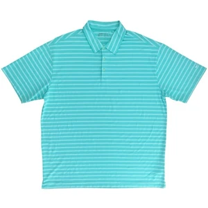 Camisa polo Nike Golf Fit seca manga corta para hombre talla 2XL verde azulado blanco a rayas - Imagen 1 de 3