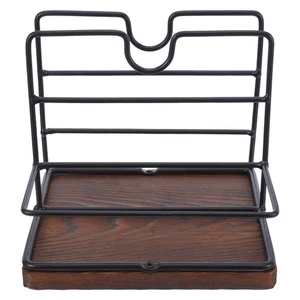  Tischserviettenhalter mit Salz- und Pfefferspender - Rustikale Serviettenaufbewahrung - - Bild 1 von 17