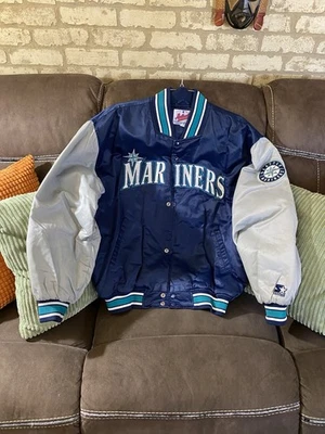 VTG 90’s Seattle Mariners Satin Starter Jacket, Men’s Size XL - Image 1 of 4