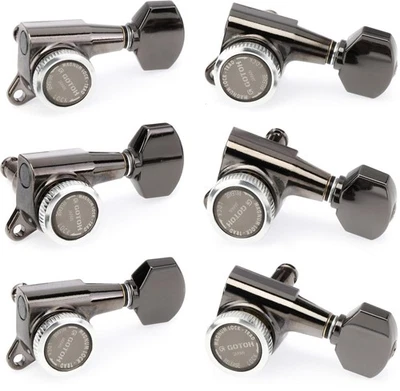Блокирующие тюнеры Gotoh SG381-07 MG-T — 6 рядных для правой руки, Cosmo черные - Изображение 1 из 4