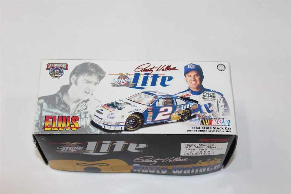 Action Racing Elvis Special 1998 1:64 diecast NASCAR #2 Rusty Wallace #801025-1 Foto 1 de 4