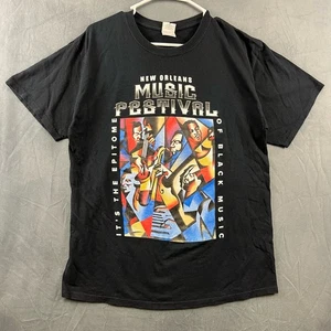 2010 New Orleans Musik Festival Shirt Grafik Jazz schwarz Musik Large Gildan - Bild 1 von 8