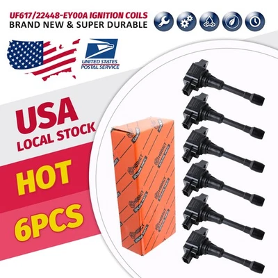 Bobinas de encendido 6 piezas UF550 para Infiniti QX50 QX70 JX35 EX37 FX37 22448-EY00A nuevas Foto 1 de 4