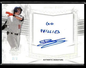 2019 Leaf Trinity Silver Go Phillies Bryson Stott Auto /3 Philadelphia Phillies - Picture 1 of 2