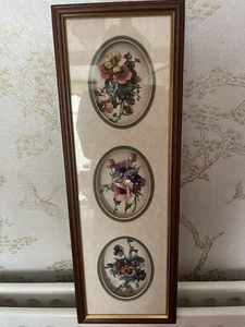 Gerahmtes Bild 3D Handarbeit Decoupage Blume - Breite 18 cm x 52 cm hoch - Bild 1 von 5