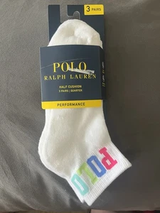 Ladies Ralph Lauren Polo Half Cushion Quarter Ankle Socks New BNWT One Size - Picture 1 of 3