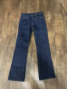 Vtg Levis 517 Jeans Mens 33x32 Dark Blue Boot Cut Orange Tab Made USA - Picture 1 of 18