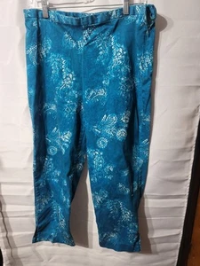 uniform john paul richard Capri Pants 14, Brush Feel Cotton Lycra Side Zip - Picture 1 of 8