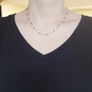 Vintage zierliche Kunstperlen Halskette - Bild 1 von 8