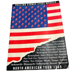 Rolling Stones Steel Wheels 1989 North American Tour Concert Program Guide Book - Picture 1 of 5
