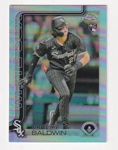 2025 TOPPS CHROME BASEBALL BROOKS BALDWIN REFRACTOR PARALLEL ROOKIE CARD 3 - Picture 1 of 2
