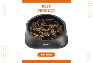 Slow Feeder Dog Bowl, Plastic Pet Food Maze, Medium Size, Blue - Picture 1 of 6