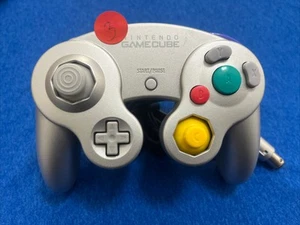 OEM Nintendo GameCube Controller Silver Platinum Official Joystick T2 - Picture 1 of 11