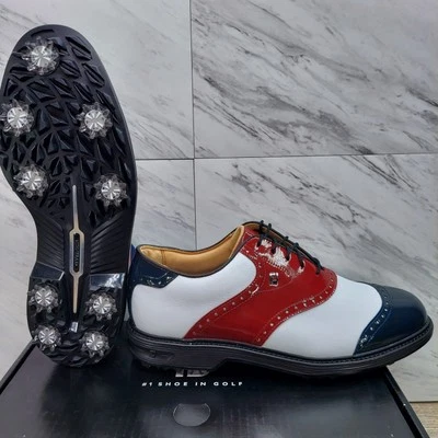 FootJoy Premiere DryJoys Series Wilcox Zapatos de Golf Blanco Rojo Azul Marino 54522 Talla 10.5 Foto 1 de 4