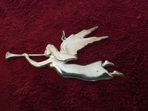 Gorham Sterling Silver American Heritage Society Christmas  Angel Ornament 1975 - Bild 1 von 3