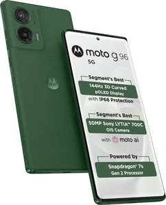 MOTOROLA G96 5G (Greener Pasture 128GB 8GB RAM)7s Gen 2 Processor Global Version - Picture 1 of 20