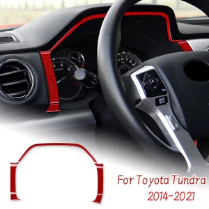 Speedometer Panel Cover Trim Real Soft Carbon Fiber For Toyota Tundra 2014-2022 - Picture 1 of 6