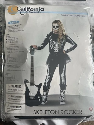 California Costumes Skeleton Rocker NEW Child Size Medium 8-10 - Image 1 of 4