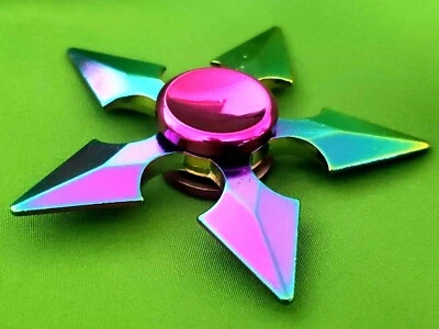 Rainbow Fidget Spinner Arrows Toy All Metal Adults Kids Boys Girls ADHD Focus  - Image 1 of 4