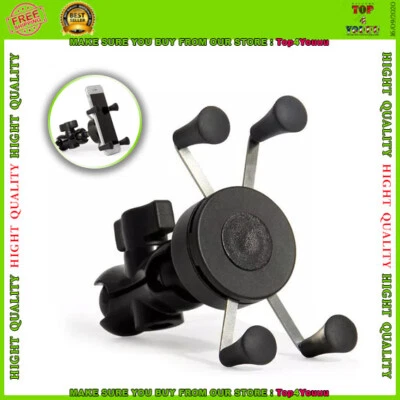 Ram Motorcycle Bike Handlebar Rail Mount X-Grip Holder Cell Mobile Phone Black - Image 1 of 4