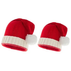Häkeln Bommel Eltern-Kind Babymütze mit Mütze Weihnachtsmütze Weihnachtsmützen - Bild 1 von 13