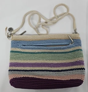 Borsa pochette The Sak Lumi tessuto all'uncinetto Boho Festival estiva tracolla nuova senza etichette - Foto 1 di 11