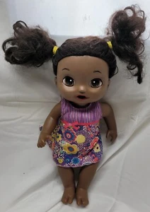 Hasbro Baby Alive Doll Dark Complexion 2016 Soft Face Check-Up Talks Laughs - Picture 1 of 5