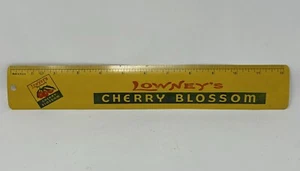 Vintage Lowney's Cherry Blossom Chocolate Tin Metal Ruler Advertising Promo - Picture 1 of 8