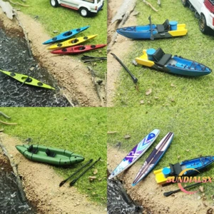 Modellino barca diorama 1:64 doppio kayak tavola da surf nave scena display puntelli modello - Foto 1 di 49