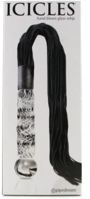 Icicles Nº 38 - Látigo/Consolador de vidrio soplado a mano Foto 1 de 4