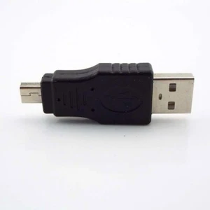 1X USB 2.0 A Male Jack to Mini USB B 5 Pin Male Plug OTG Adapter F/M Connector - Picture 1 of 6