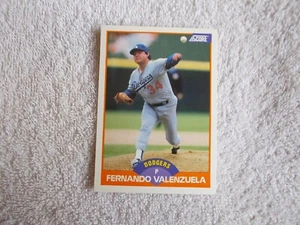 Score MLB 1989 "FERNANDO VALENZUELA" #437 Los Angeles Dodgers Trading Card n32 - Bild 1 von 2