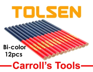 TOLSEN x12 Bi-color Carpenter Pencil - 10x7.5x176mm - Picture 1 of 3