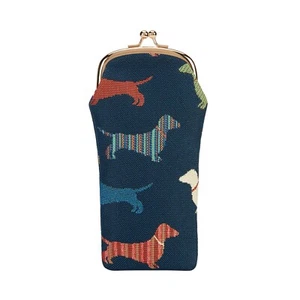 Signare Tapestry Dachshund Glasses Pouch Protective Eyeglass Case Gift - Picture 1 of 6