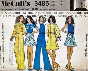 Vintage 70er Jahre Neckholder Top, Rock, Hose, Jacke Garderobe McCall's Muster 3485~7/31 - Bild 1 von 3
