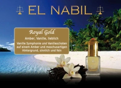 Royal Gold 5ml Parfum Duft - El Nabil Misk Parfümöl für HERREN & DAMEN Scent Oil