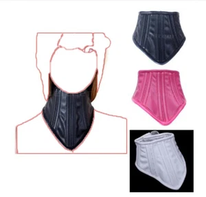 Cuello corsé de cuero PU suave bondage 3 colores - Imagen 1 de 30