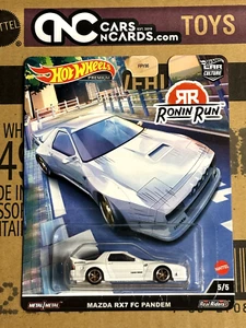 2022 Hot Wheels Premium Car Culture Ronin Run #5/5 Mazda RX7 FC PANDEM White - Picture 1 of 2