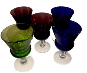 5 vasos de vajilla multicolores vintage  - Imagen 1 de 7