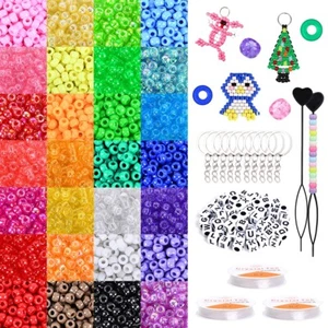 ANSHINE 4200Pcs Pony Beads 28 Colour Rainbow Bead Jewellery Bracelet Making DIY - Picture 1 of 7