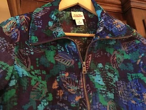 EUC Ruby Rd. FAVORITES Rayon/Nylon Zip Front Lightweight Jacket Size 6 SMALL - Picture 1 of 10