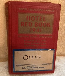 Vintage Hotel Red Book 1941 Travel Strengthens America Official Hotel Directory - Foto 1 di 8