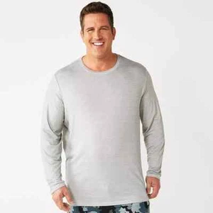 Men Big & Tall Sonoma Light Gray Top & Pants Seriously Soft Sleep Pajama Set 2XB - Picture 1 of 2