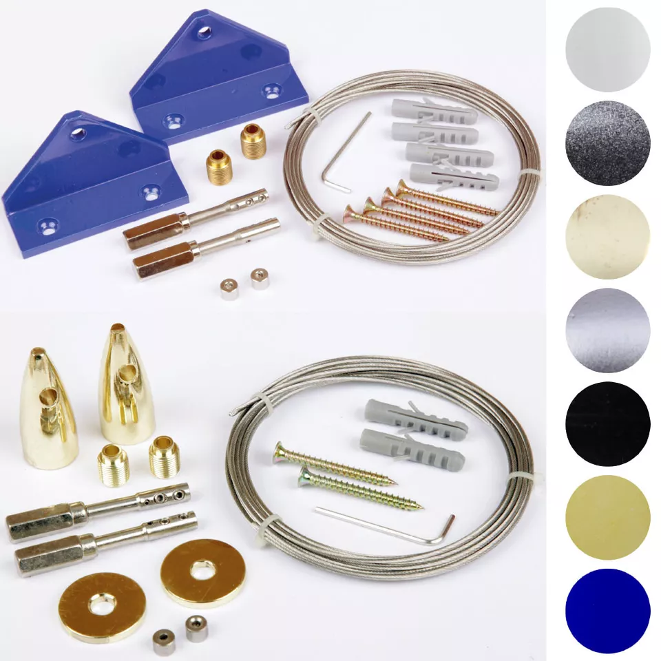 Seilspanngarnitur Seilspannsystem Gardinenseil Seilsystem Drahtseil Wand & Decke - Bild 1 von 4