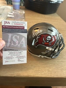 WARREN SAPP SIGNED HELMET TAMPA BAY BUCCANEERS BUCS JSA SUPER BOWL XXXVII HOF - Picture 1 of 6