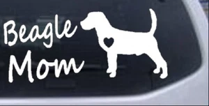 Beagle Mom Dog Car or Truck Window Laptop Decal Sticker 6X2.8 - Imagen 1 de 33