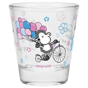 Robustes Sheepworld Schnapsglas mit schönem Spruch "Genieße das Leben" - Bild 1 von 3