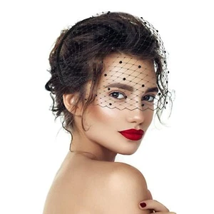 Fascinators Hat Women Mesh Veil 1920s Headpiece Bridal Wedding Tea Party Cock... - Picture 1 of 5