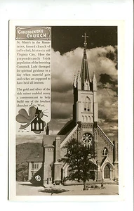 Vintage RPPC Postcard VIRGINIA CITY NV COMSTOCKER'S Church St Mary's - Picture 1 of 2