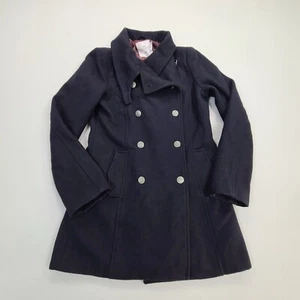 LOGG Jacket Womens 6 Black Pea Coat Stylish Comfort Outdoors Casual - Picture 1 of 7